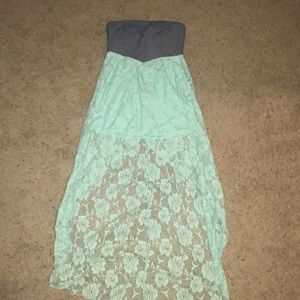 Women’s high-low Lace strapless summer dress